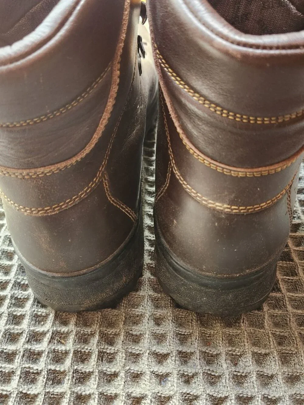 LL Bean Cresta Vibram Gore-Tex Boots Brown Leather Hiking Mens 8.5 Womens 10 Vtg